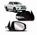 Par de Retrovisor Preto Hilux 2016/17 Eletrônico com pisca