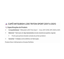 Capô Mitsubishi L200 Triton Sport 2017 2018 2019 2020 2021